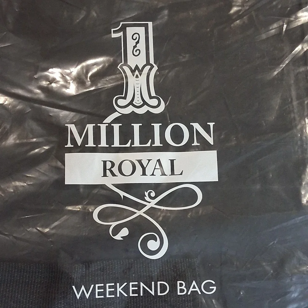 Paco Rabanne 1 Million Royal Black Weekend Bag Travel Duffle Red Lining NEW